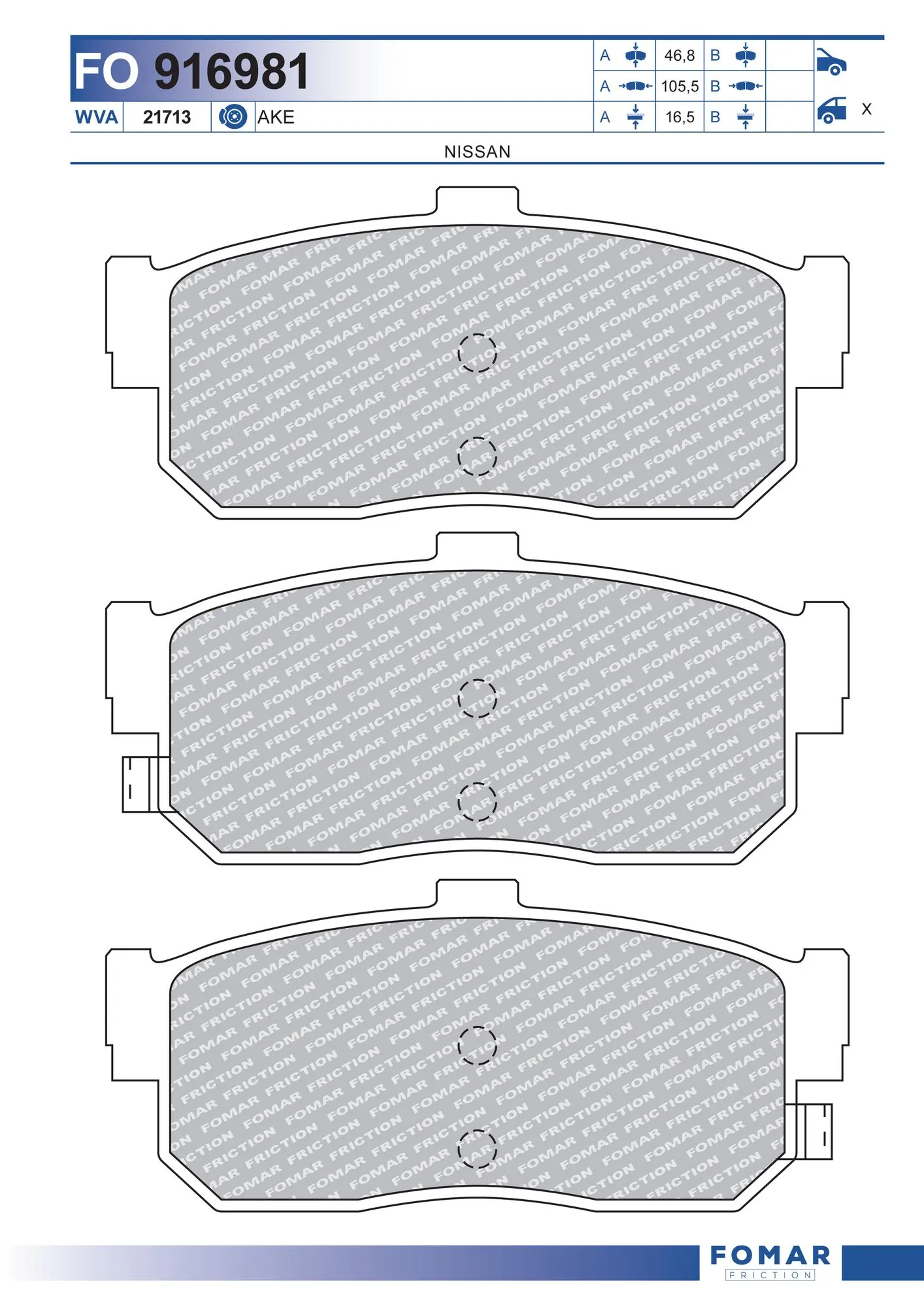 Brake Pad Set, disc brake